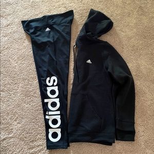 Adidas leggings and hoodie